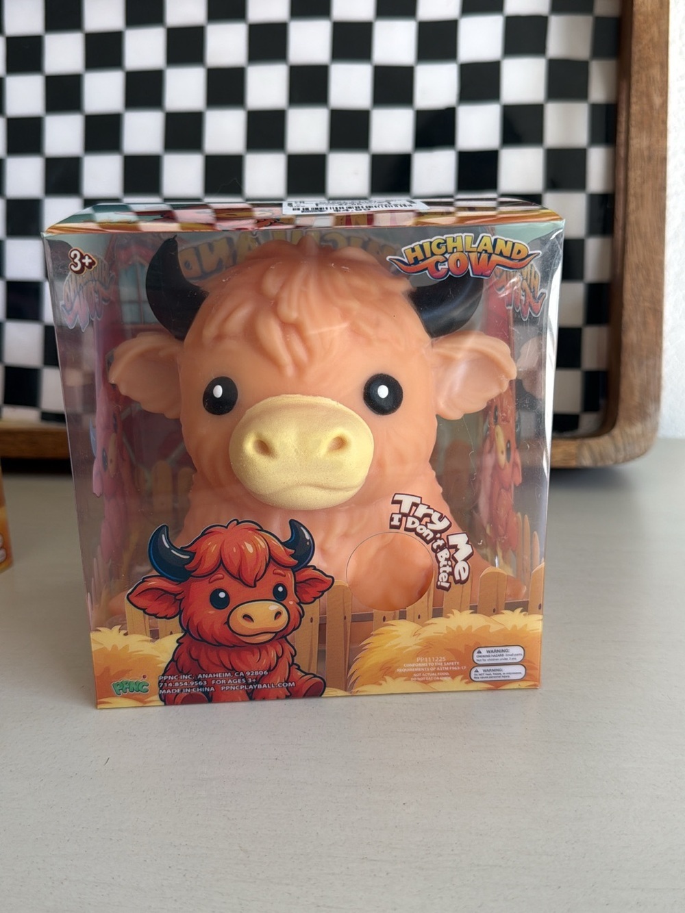 Highland Cow Squishy Toy - tan Plush Kids Toy